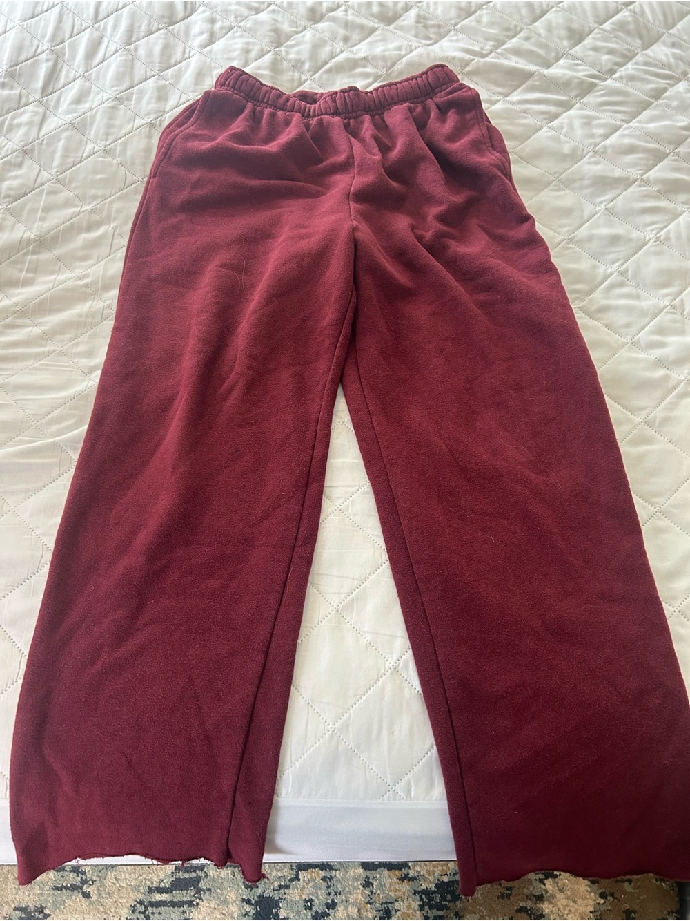 SO Maroon Fleece Pull-On Joggers